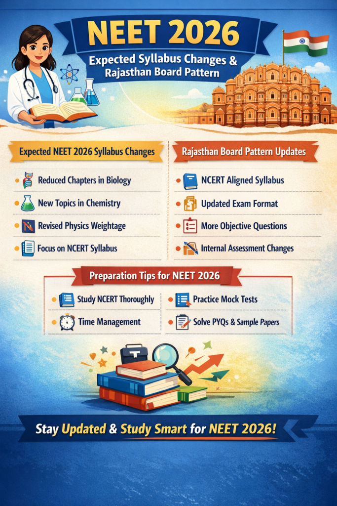 NEET 2026 expected syllabus changes and Rajasthan board pattern