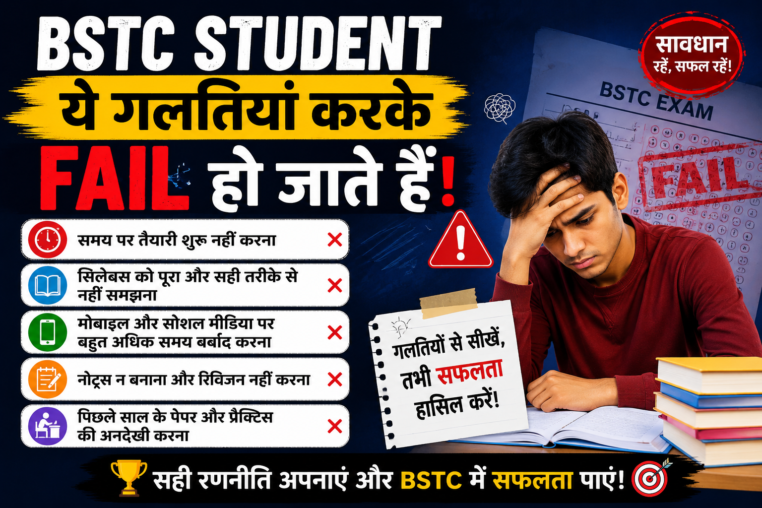 BSTC 2026 Fail Hone Ki 7 Galtiyan | EduClutch
